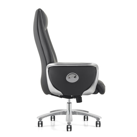 Кресло HAWASAN (ХАВАСАН) PREMIUM EX-800, до 200 кг, синхромеханизм, алюминий, экокожа, черное