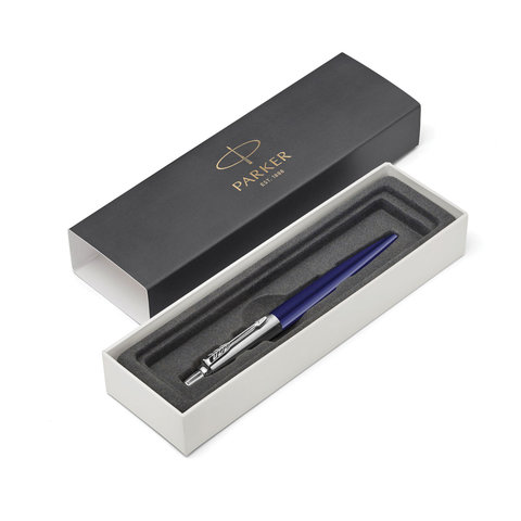 Ручка шариковая PARKER «Jotter Plastic CT», корпус синий, детали из нержавеющей стали, синяя