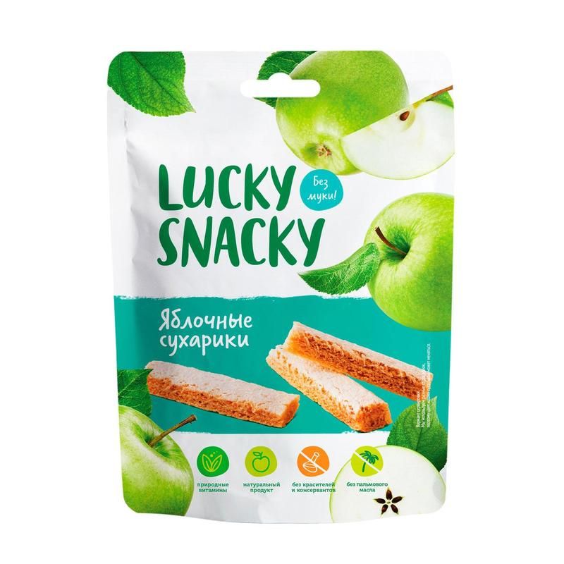 Сухарики Lucky Snacky яблочные 25 г арт. 1107607 - купить в Москве ...