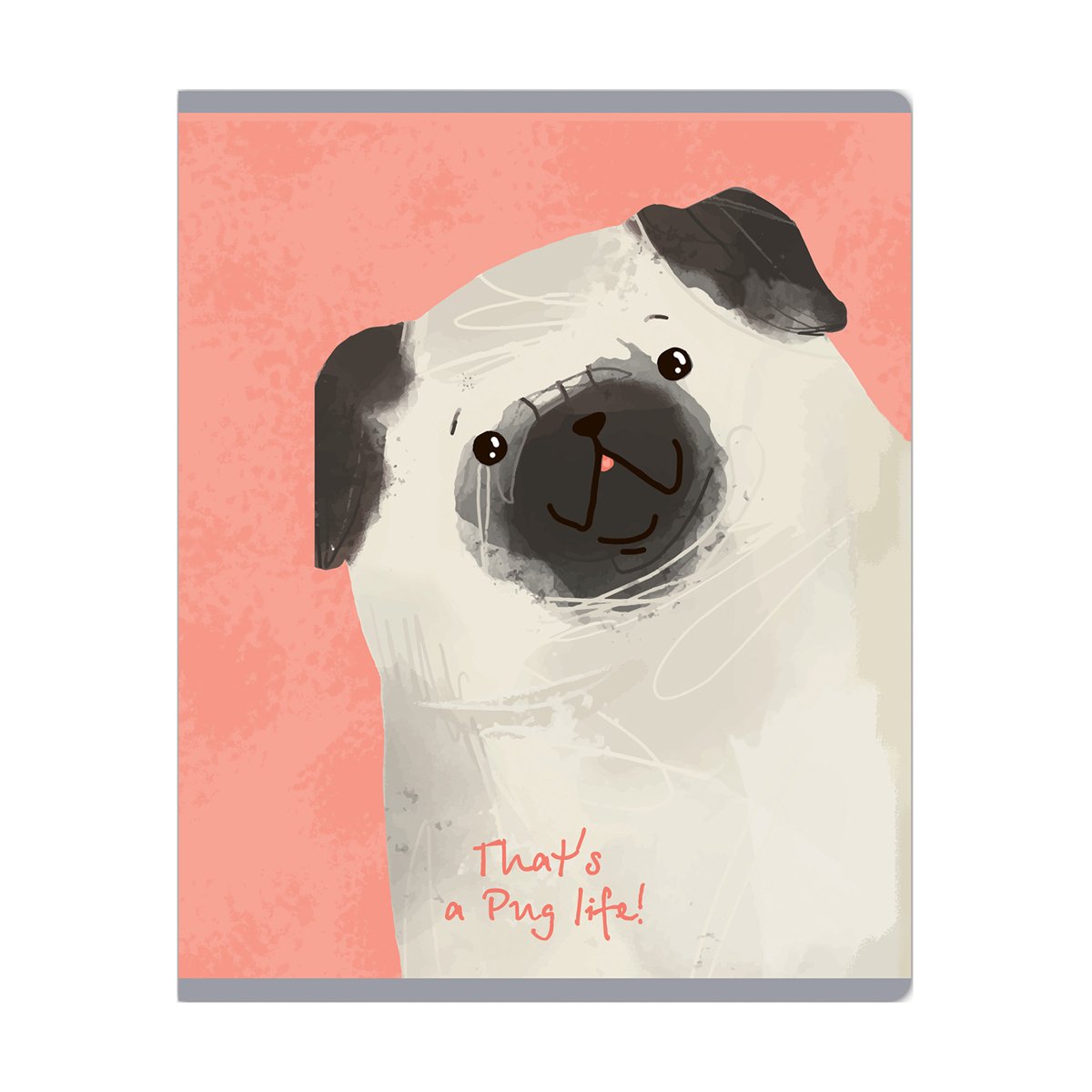 Тетрадь 48л., клетка MESHU «Funny dogs», матовая ламинация, sandy-touch