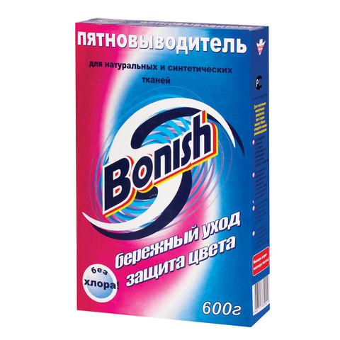 превью Средство для удаления пятен 600 г, BONISH (Бониш) «Бережный уход и защита цвета», без хлора