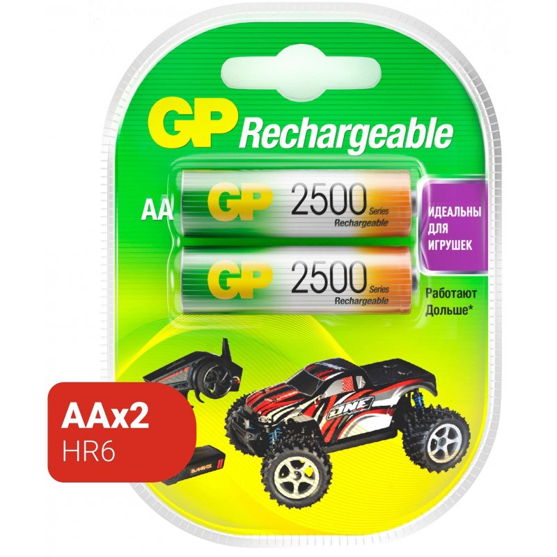 Элементы питания Аккумулятор GP 2500 мАн АА/LR6 NiMh бл/2