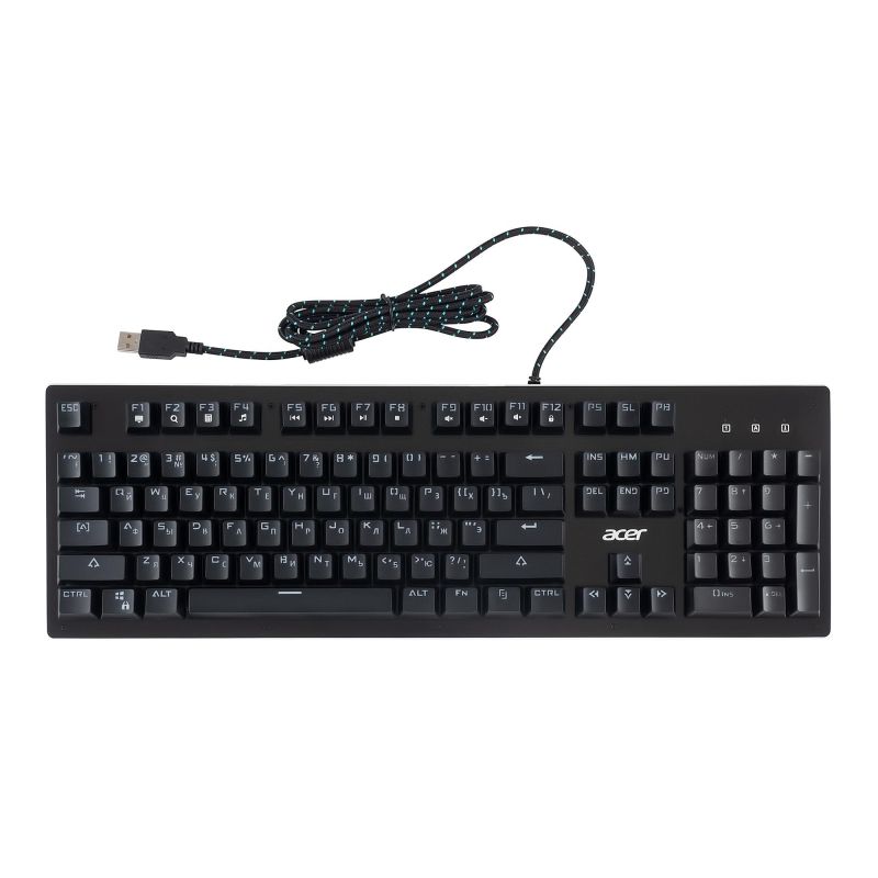 Клавиатура Acer OKW127 механическая черный USB for gamer LED (ZL. KBDEE.00H)