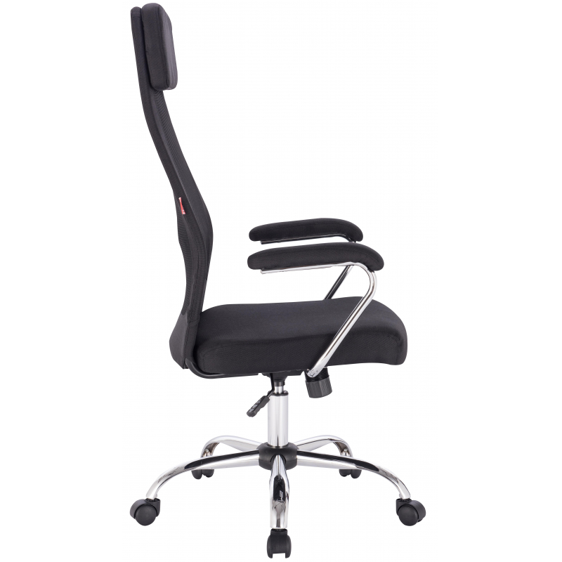 Кресло для руководителя Easy Chair 591 TC черное (сетка/ткань/хромированный металл)