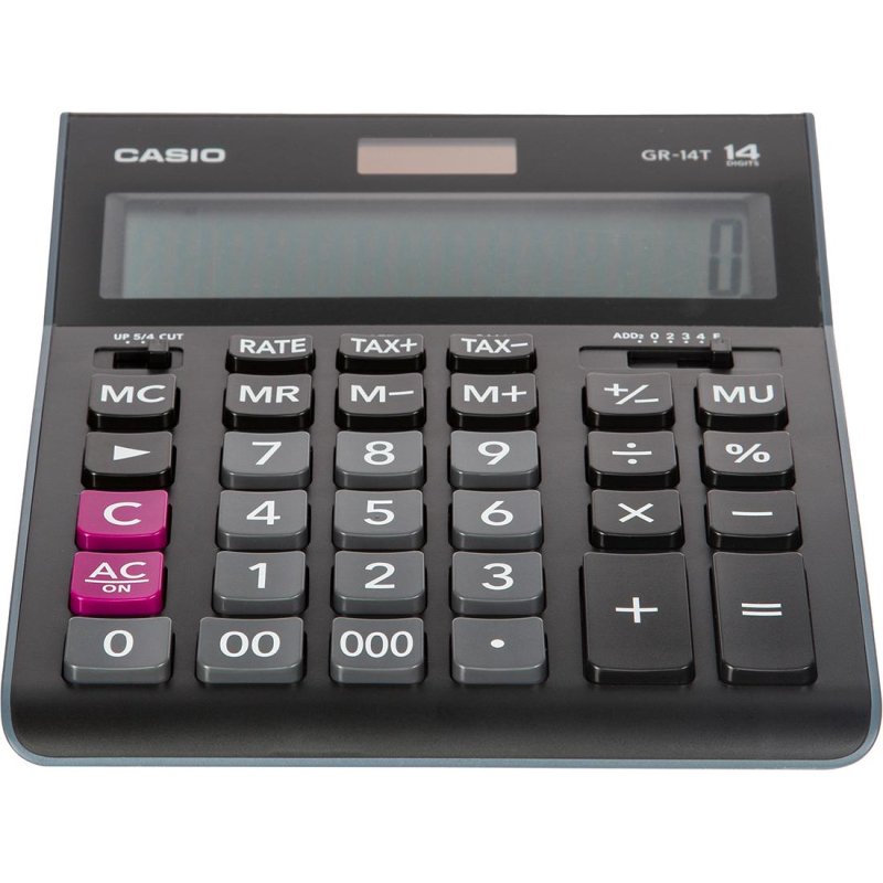 Калькулятор настольный Casio GR-14T-W-EP 14-разрядный черный