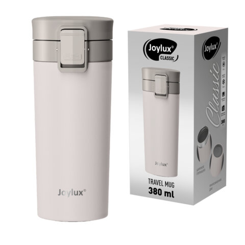 превью Термокружка 380 мл JOYLUX (ДЖОЙЛЮКС) CLASSIC, нержавеющая сталь SUS304, белый матовый