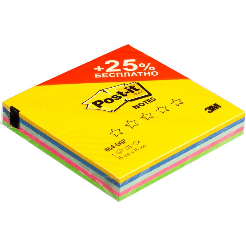 превью Блок-кубик Post-it Optima 654-OGP 76×76 весна плюс 125 л. 