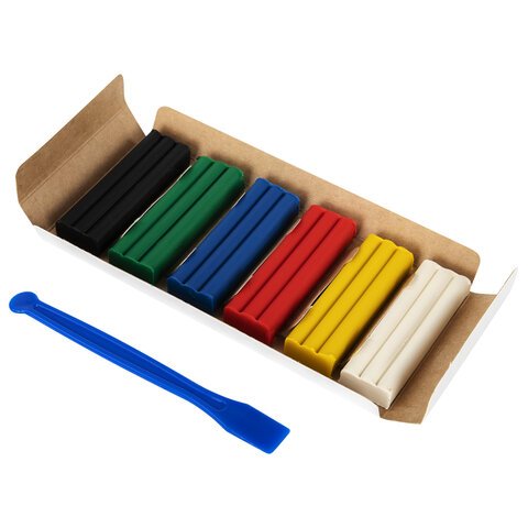 Пластилин мягкий восковой BRAUBERG «KIDS»6 цветов90 гсо стеком106493