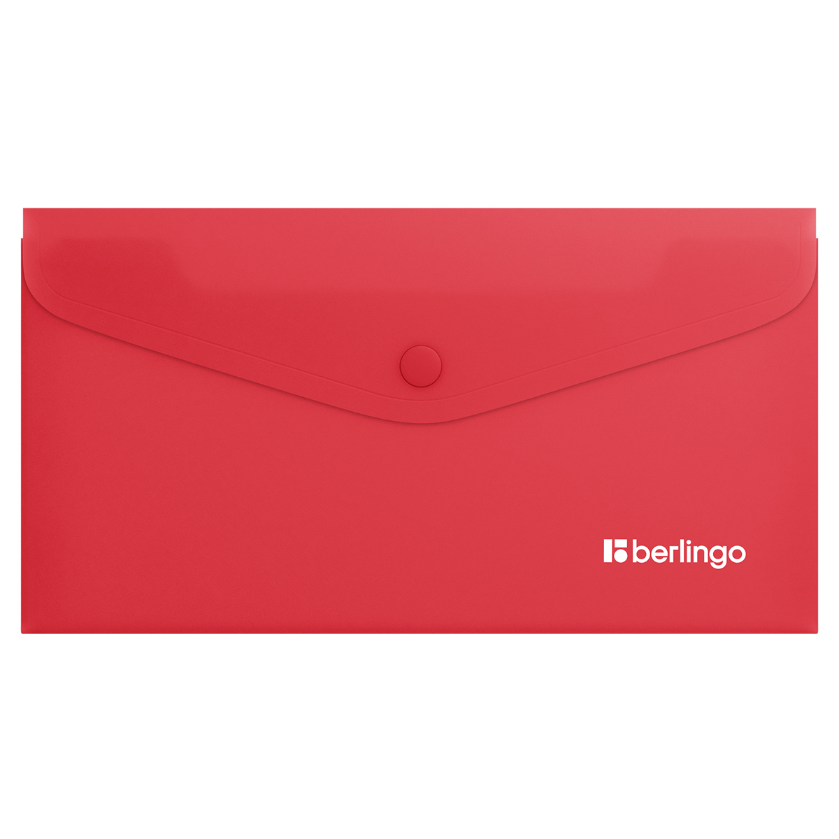 превью Папка-конверт на кнопке Berlingo «Soft Touch», C6, 200мкм, софт-тач, коралловая