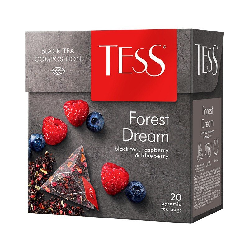 Чай Tess Forest Dream черный с лесными ягодами 20 пакетиков