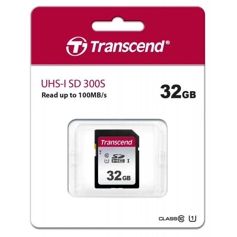 Карта памяти Transcend SDHC 32 Gb Class 10 (TS32GSDC300S)