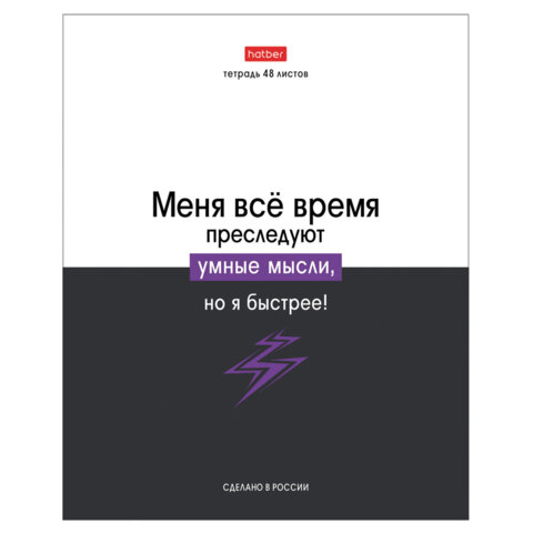 Тетрадь А5 48 л., HATBER скоба, клетка, обложка картон, «Люблю школу» (микс в коробе), 078565