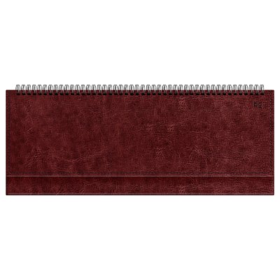 Планинг недатированный, 56л., 330×130мм, BG, кожзам «Nebraska. Dark red», красный