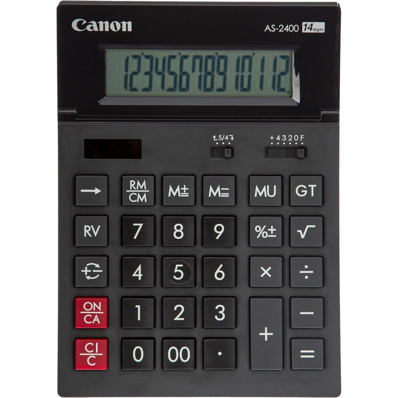 Калькулятор настольный Canon AS-2400 14-разрядный серый арт. 102249 ...