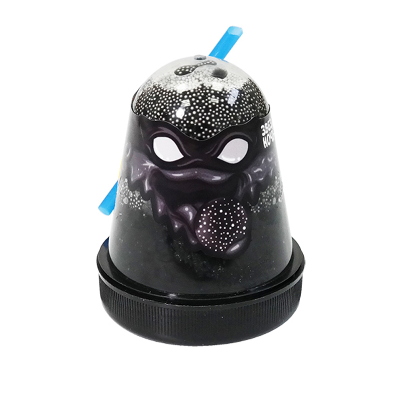 превью Слайм Slime «Ninja. Звездная ночь», с пенопластовыми шариками, черный, 130г