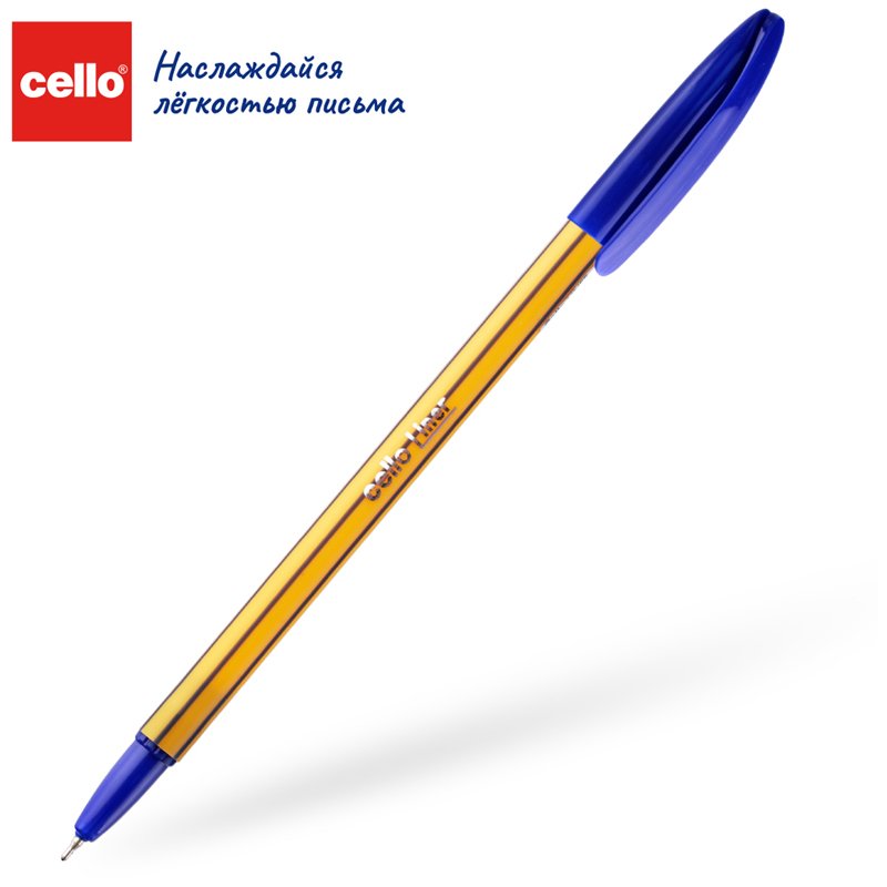 Ручка шариковая Cello «Liner» синяя 0.7мм, штрих-код