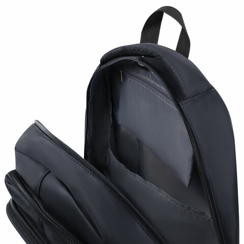 Рюкзак BRAUBERG универсальный, 3 отделения, черный, 46×31х18 см