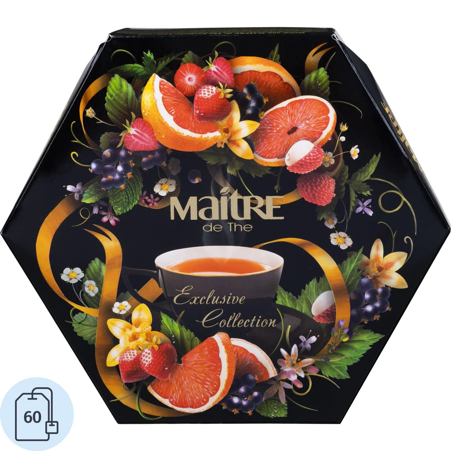 Чай ассорти Maitre de The Exclusive Collection 60 пакетиков