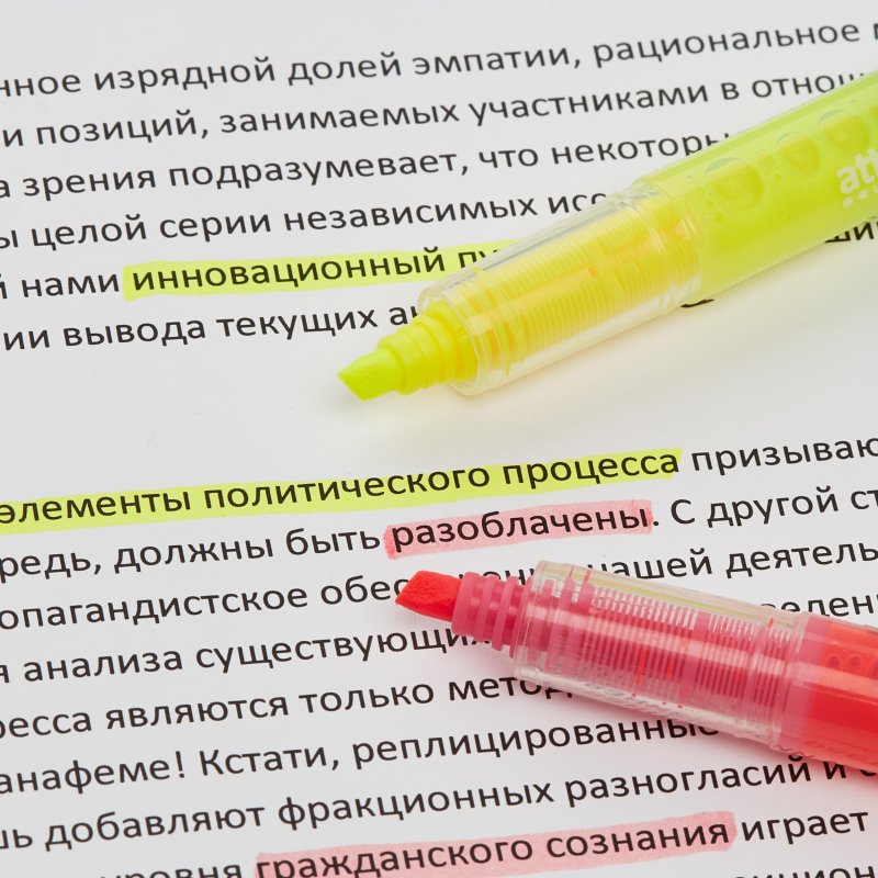 Маркер выделитель текста Attache Selection Dual 1-4 мм желт/розовый ...