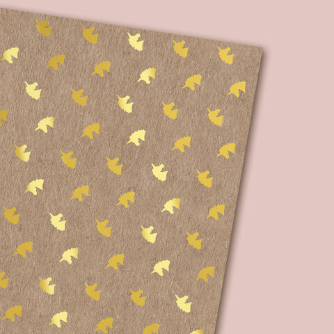 Бумага упаковочная крафт С ЭФФЕКТАМИ НАБОР 3 шт., «Trendy Kraft», 70×100 см, ЗОЛОТАЯ СКАЗКА