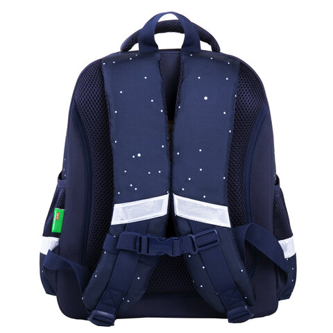 Ранец BRAUBERG KIDS STANDARD, 2 отделения, «Spaceman», СВЕТЯЩИЙСЯ, 36×28х14 см