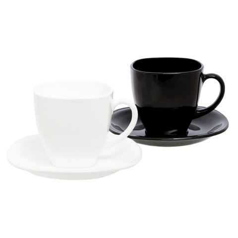 превью Сервиз чайный Luminarc Carine Black and White 220 мл черный/белый на 6 персон (артикул производителя D2371)
