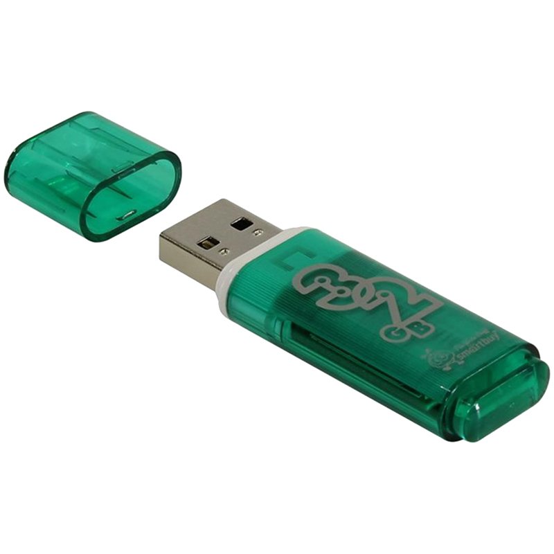Флеш-память SmartBuy Glossy series 32GbUSB 2.0 зеленая