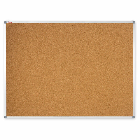 Доска пробковая для объявлений 90×120 см, алюминиевая рамка, BRAUBERG Extra