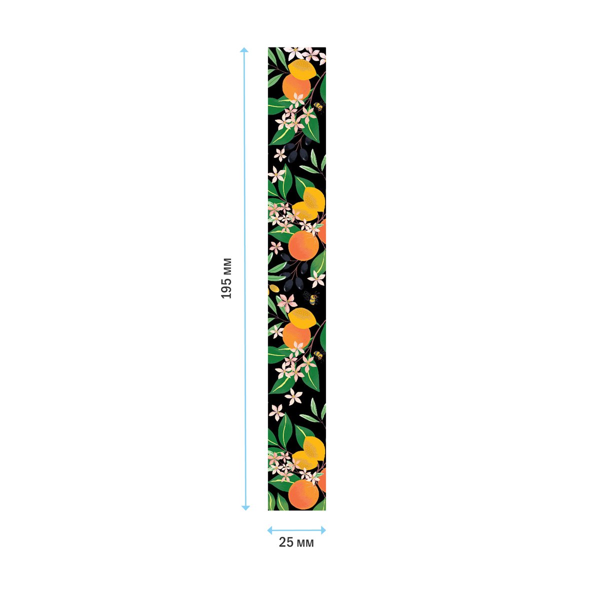 Закладка - магнит для книг, 25×195мм, ArtSpace «Flowers», блестки