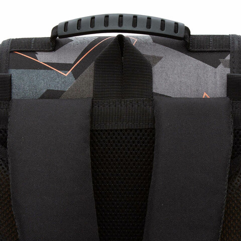Ранец GRIZZLY анатомическая спинка, с мешком для обуви, для мальчиков, SERIOUS, 33×25х13 см