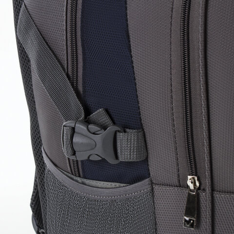 Рюкзак BRAUBERG «MainStream 1», 35 л, размер 45×32х19 см, ткань, серо-синий