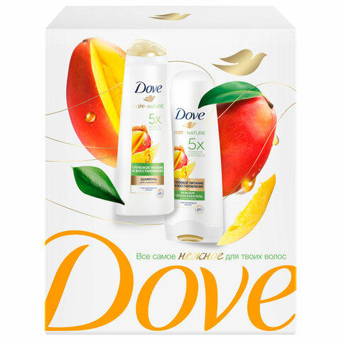 Подарочный набор DOVE «Глубокое питание и восстановление» Шампунь 250 мл + Бальзам 200 мл