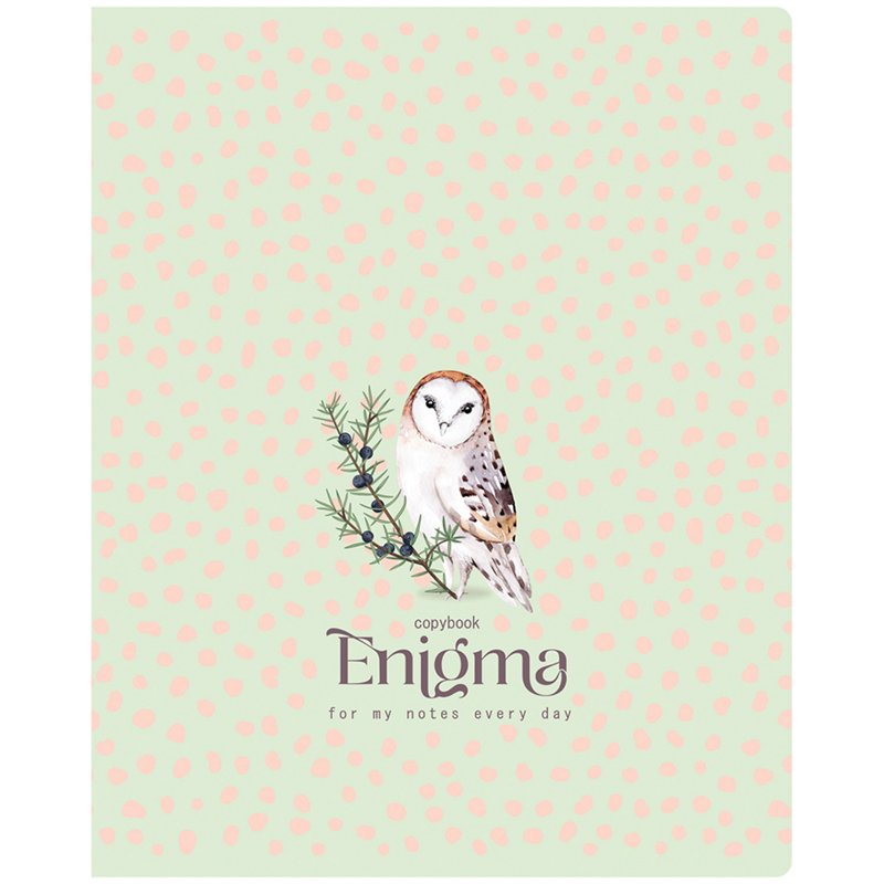 Тетрадь 96л., А5, клетка BG «White enigma», матовая ламинация