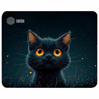 Коврик для мыши CACTUS «Black Cat», 250×200x3 мм