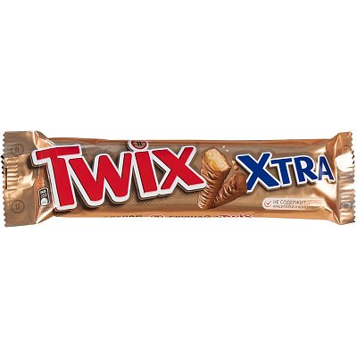 Шоколадный батончик Twix Xtra 82 г