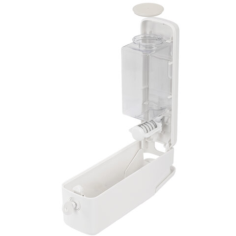 Дозатор для жидкого мыла LAIMA PREMIUM НАЛИВНОЙ, 0.3 л, белый, ABS-пластик