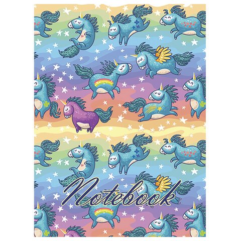 Блокнот МАЛЫЙ ФОРМАТ (75×105 мм), А7, 40 л., гребень, фольга, TWIN лак, клетка, «МИКС 5» (6 видов), 099104