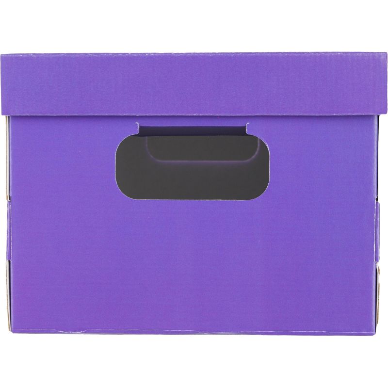 Короб архивный для хранения унив. Attache 335×245х185 сиреневый кашир. карт