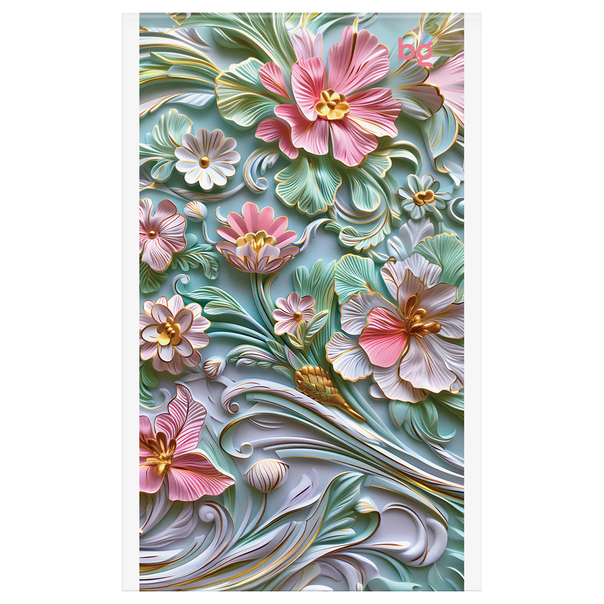 Блокнот А6 32л., на скрепке BG «Flowers and shine», блестки