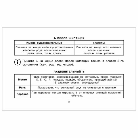 Все таблицы для 3 класса. Русский язык. Математика. Окружающий мир, Узорова О. В. 