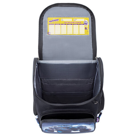 Ранец ЮНЛАНДИЯ WISE, 1 отделение, 3 кармана, устойчивое дно, Space driver, 37×29х15 см