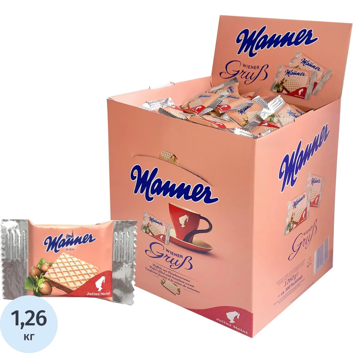 превью Вафли Julius Meinl Manner c ореховым кремом 1.26 кг