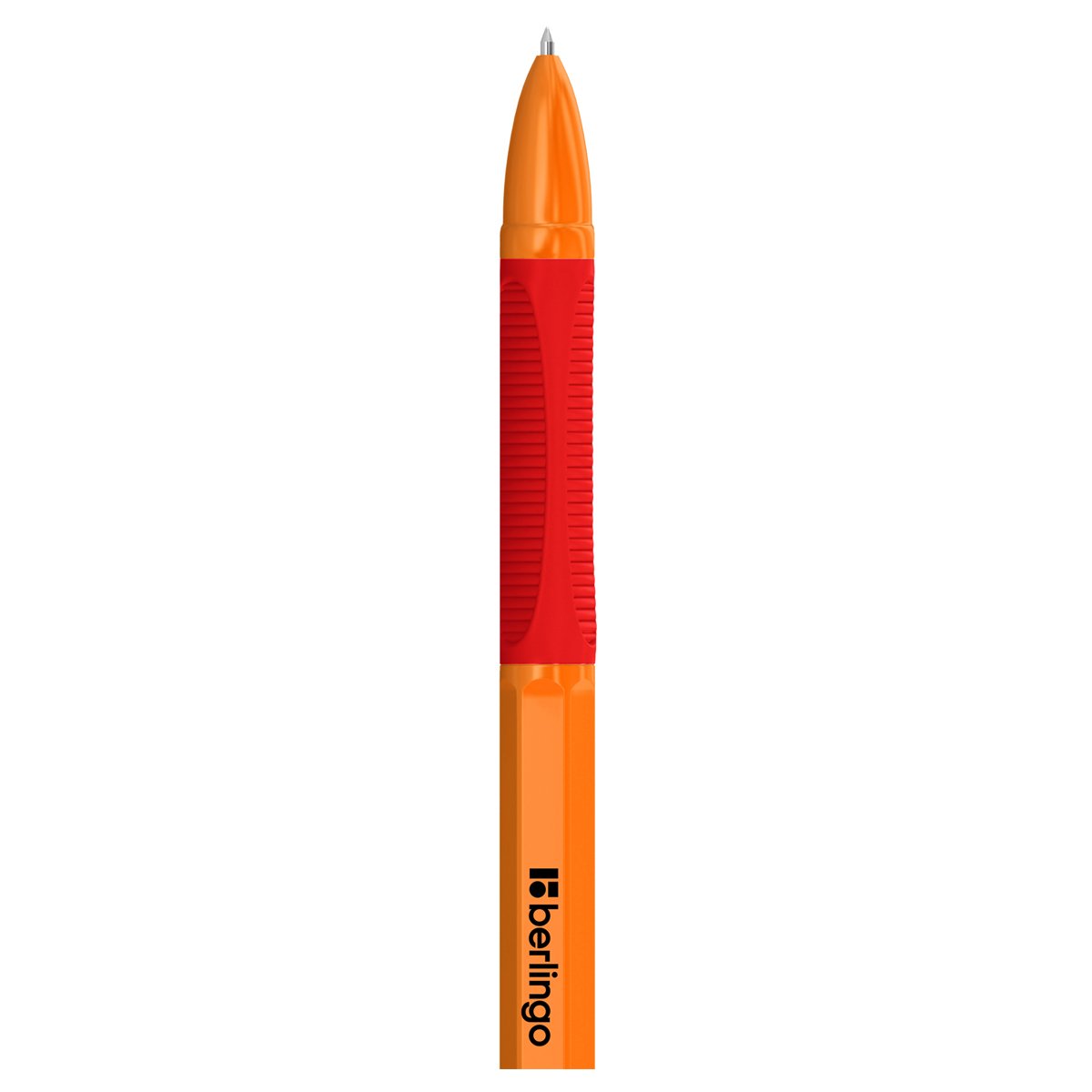 Ручка шариковая Berlingo «Tribase grip orange» красная, 0.7мм, грип