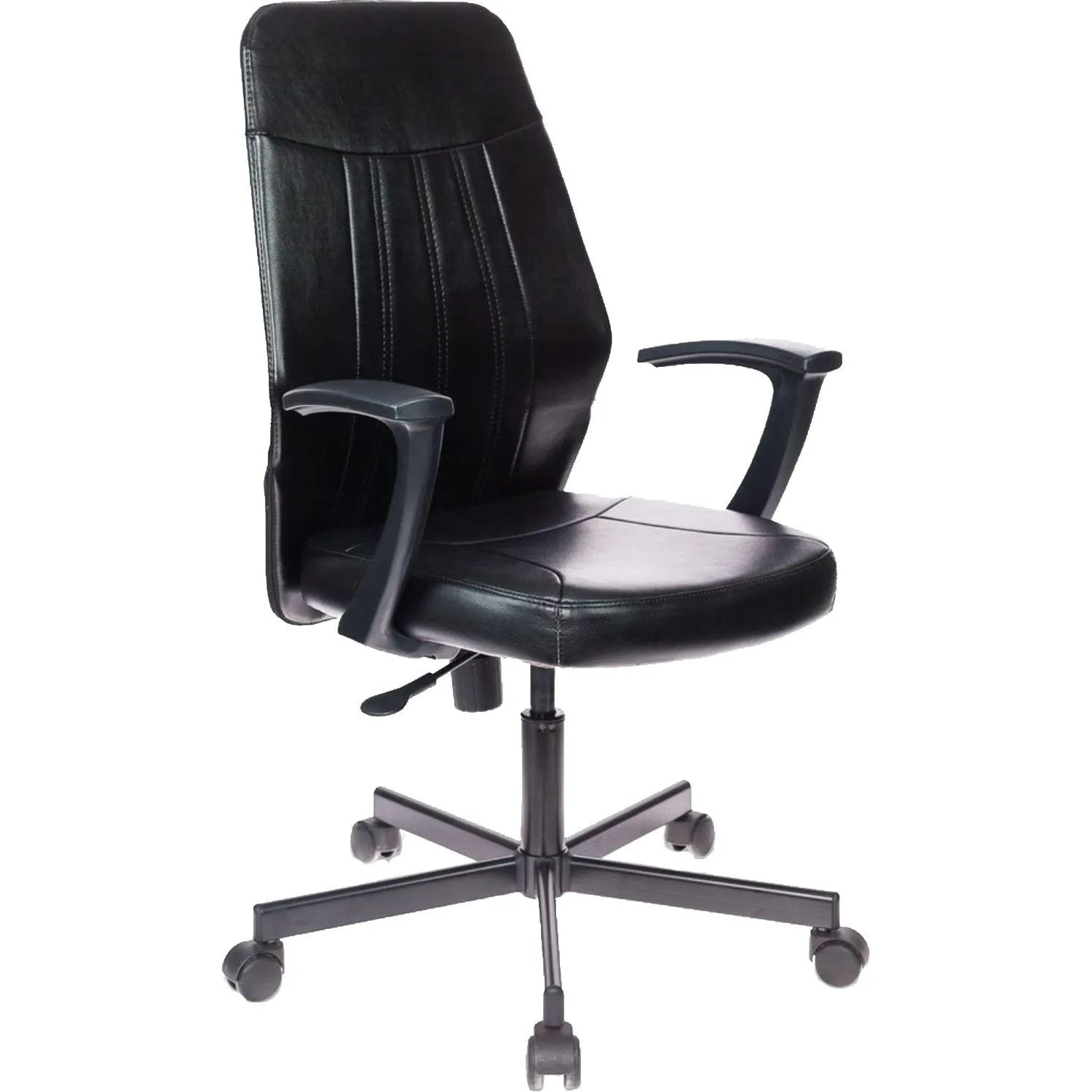 Кресло офисное Easy Chair 224 PPU чёрное (экокожа, металл)
