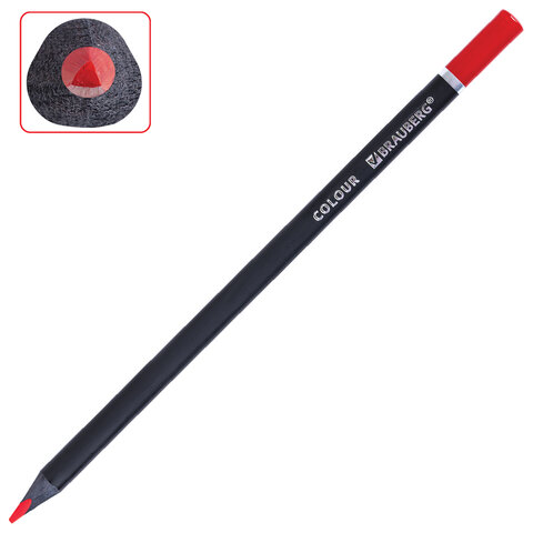 Карандаши цветные чёрное дерево BRAUBERG BLACK WOOD, 50 цветов, мягкий грифель 3 мм