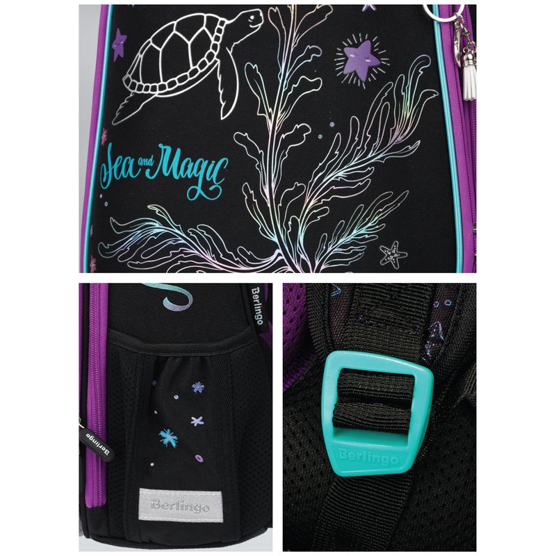 Ранец Berlingo Expert «Sea magic» 37×28×16см, 2 отделения, 2 кармана, анатомическая спинка