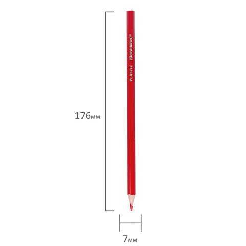 Карандаши цветные пластиковые BRAUBERG PREMIUM12 цветовшестигранныегрифель мягкий 3 мм181666