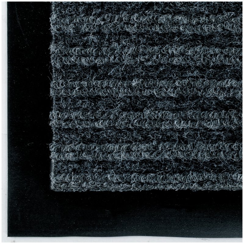 Коврик влаговпитывающий, ворсовый, ребристый OfficeClean, 90×120см, серый