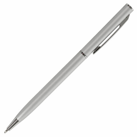Ручка бизнес-класса шариковая BRAUBERG «Delicate Silver», корпус серебристый, узел 1 мм, линия письма 0.7 мм, синяя