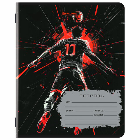 Тетрадь 18 л. BRAUBERG, клетка, обложка картон, MEN'S SPORT